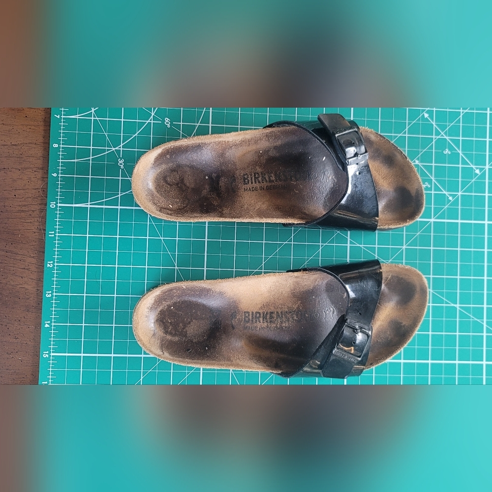 Birkenstock Black Sandals with Contoured Footbed